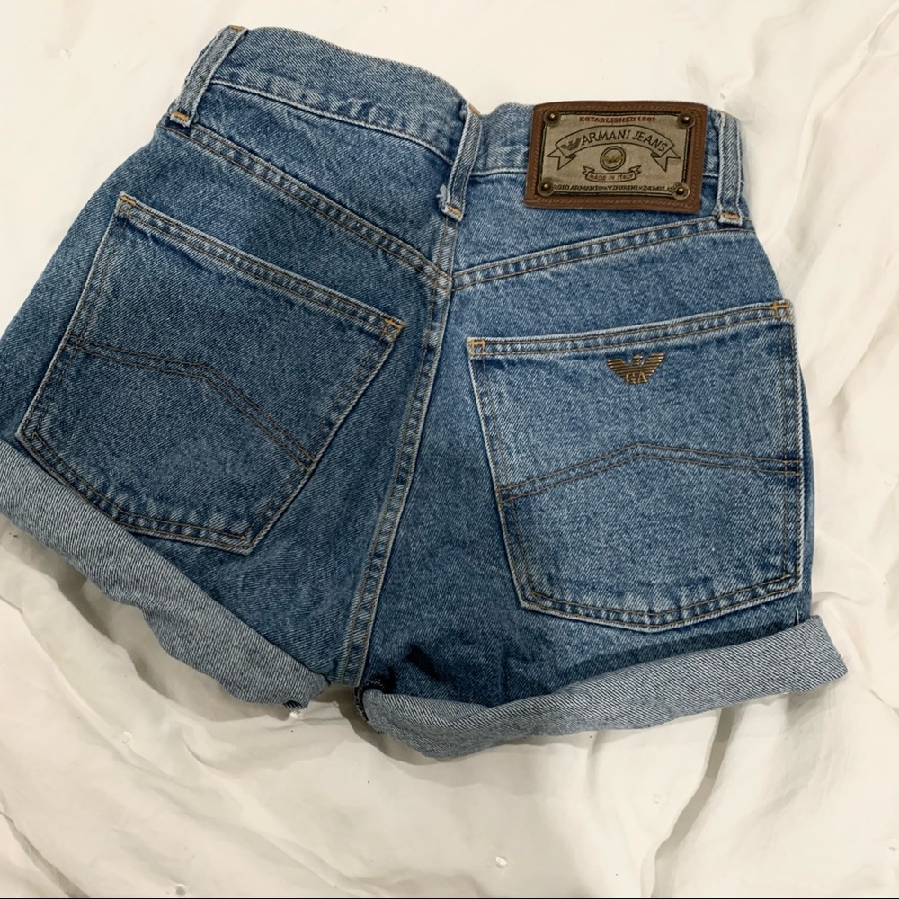 Authentic Vintage Armani Denim Jean Cut Off Shorts